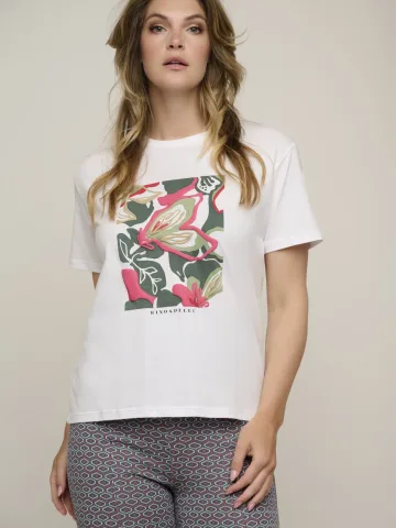 Rino & Pelle - Kensa T-Shirt Bloom Print - White Wild Bloom